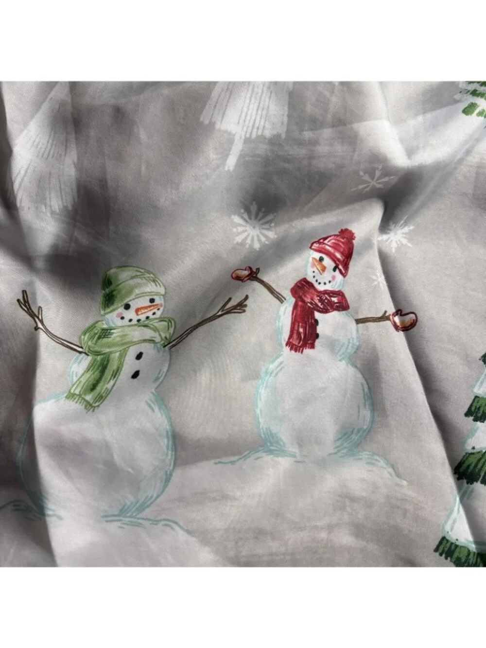 ST. NICHOLAS SQUARE SNOWMEN SHOWER CURTAIN - 70